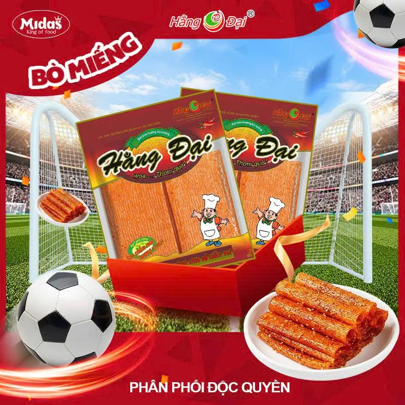 Combo 10 BÒ CAY - Hằng Đại chính hãng gói to 36 miếng thơm cay ăn vặt tuổi thơ