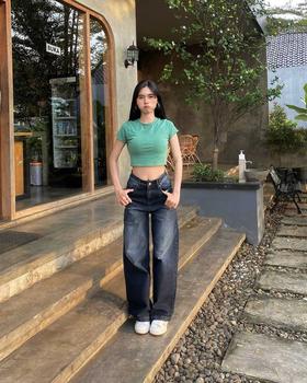 Product Review of (UNISEX) Celana Kulot Jeans Retro Baggy Jeans Loose Panjang from 𝙆**` 1