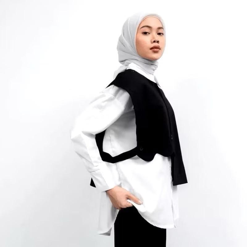 Domi Vest Wanita Premium Atasan Rompi Polos High Quality 2