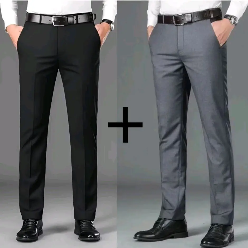 PAKET HEMAT ISI 2 CELANA FORMAL SLIM FIT Bahan semiwoll