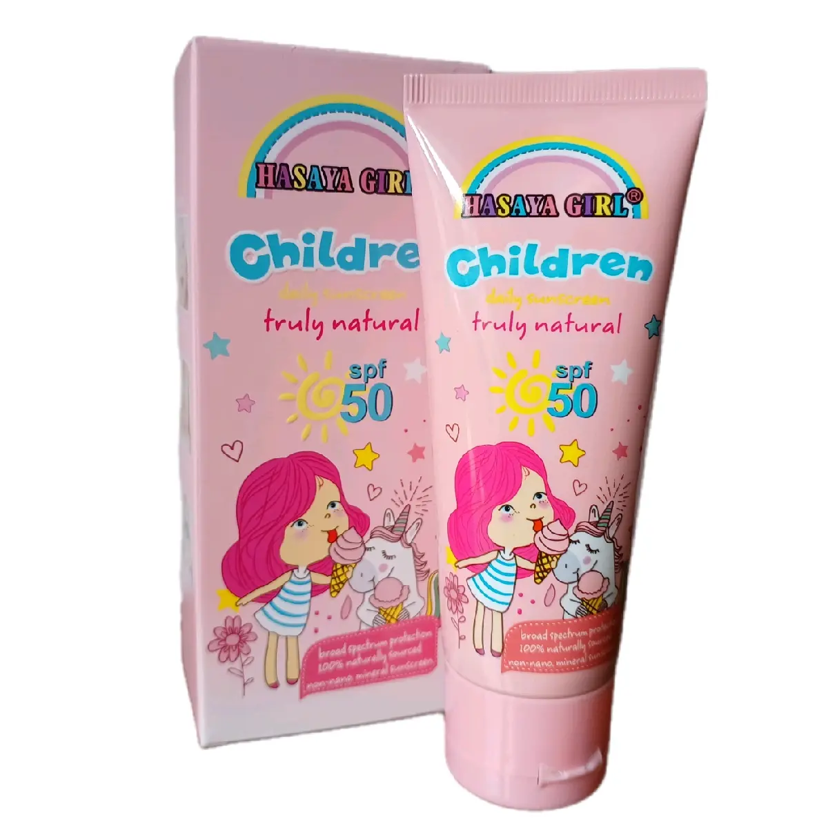 Sunscreen Anak Truly Natural Anti-UV Spf 50 Facial untuk Wajah Berminyak Perawatan all perfect