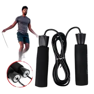 Lompat Tali Skipping Speed Jump Sport Olahraga Outdoor - JR05 - Black Outdoor