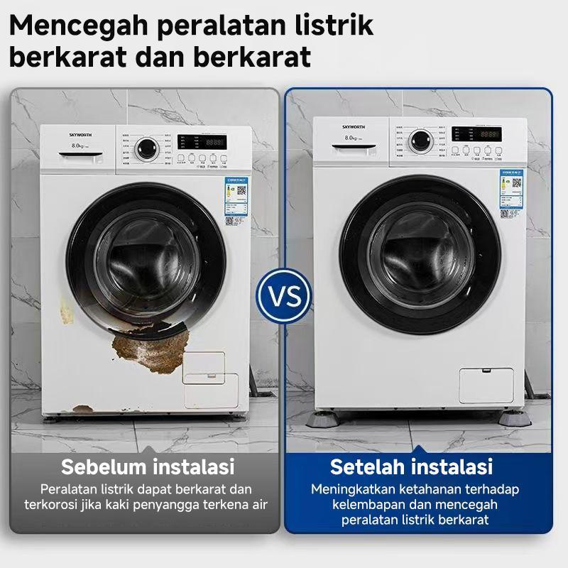 [Bantalan kaki mesin cuci, bantalan kaki penyerap guncangan] + [Bantalan kaki senyap anti selip rumah tangga] + [Bantalan kaki anti selip anti getar] 5