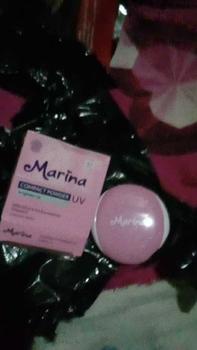 Product Review of MARINA Compact Powder UV Brighten Up Bedak Padat 12gr Peach Wajah from i** s**🍀 0
