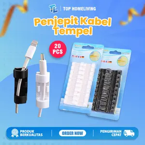 KLIP KABEL Isi 20 PCS ORGANIZER CABLE CLIP PENGIKAT KABEL LEM KUAT