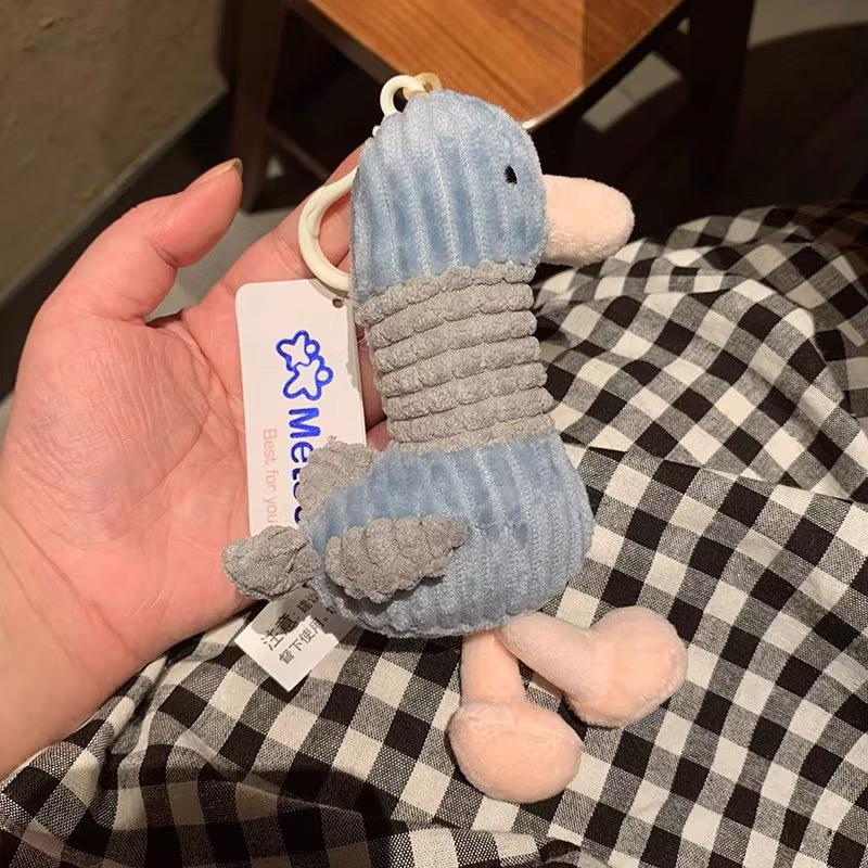 Gantungan Kunci Mewah Bebek Lucu - Aksesori Unik Bahan Aman, Gantungan Kartun PP + Kapas Paling Populer