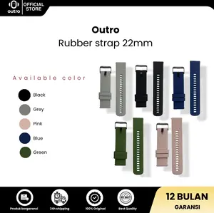 Outro Original 22mm Rubber Smartwatch Strap baik ho