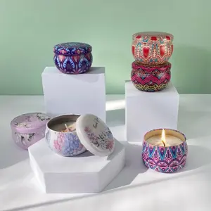 Scented Candle With Dried Flower (Soy Wax Scented Candle) Lilin Aromaterapi