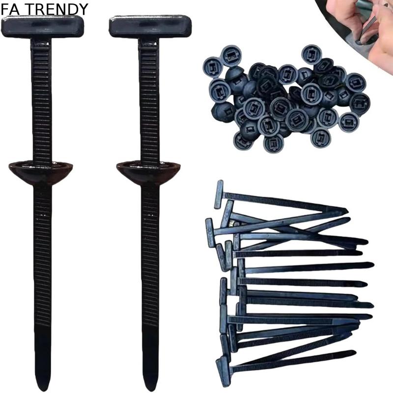 FA TRENDY 20/50/100 cái Sửa chữa nhanh và gắn lỗ Nhiệm vụ nặng nề Khóa buộc cáp…