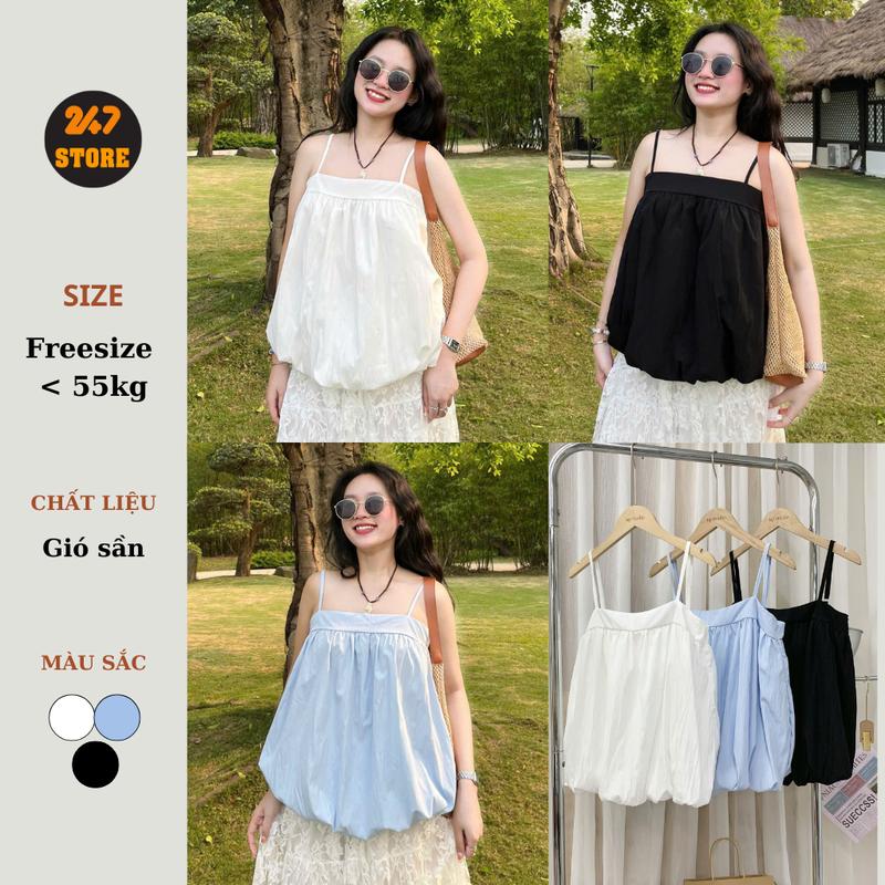 247store - Áo bí 2 dây chất gió sần chun gấu Aobi2s641
