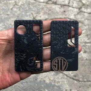 Panel Backdoor Acrylic Hitam Matte Dot V2 Motif PHNX