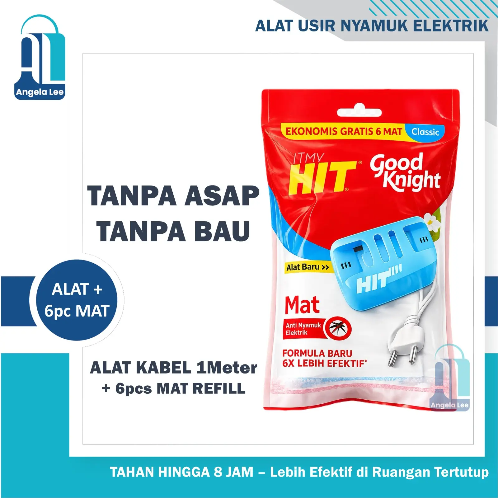 Anti Nyamuk HIT Mat Elektrik Kabel Alat / Refill Isi Ulang Original Pembasmi Nyamuk Tanpa Asap Tanpa Bau