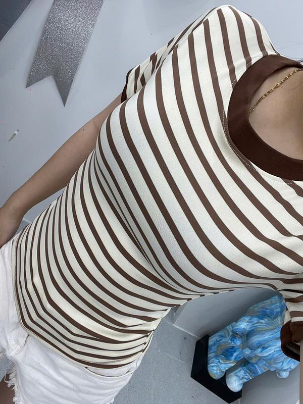 Áo thun sọc pham baby tee trẻ trung tôn dáng