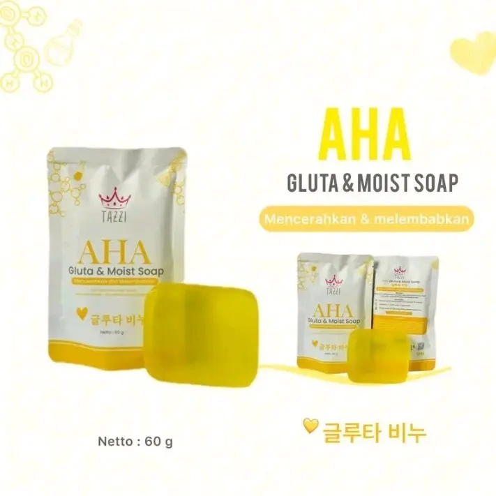 5 PCS SABUN TAZZI KUNING / SABUN ANEUK KACANG / SABUN TAZZI GLUTA & MOIST SOAP 0