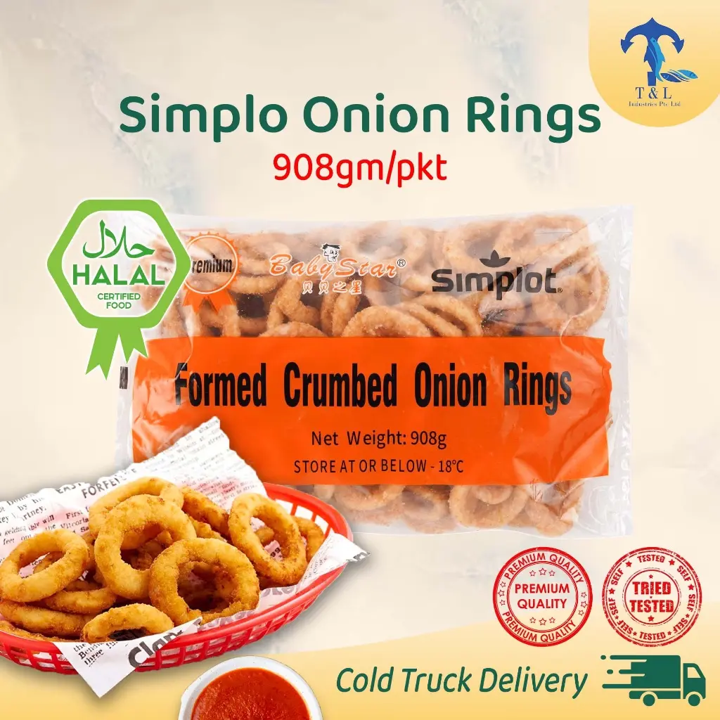 Halal Onion Rings (Simplot) (908gm/pkt)