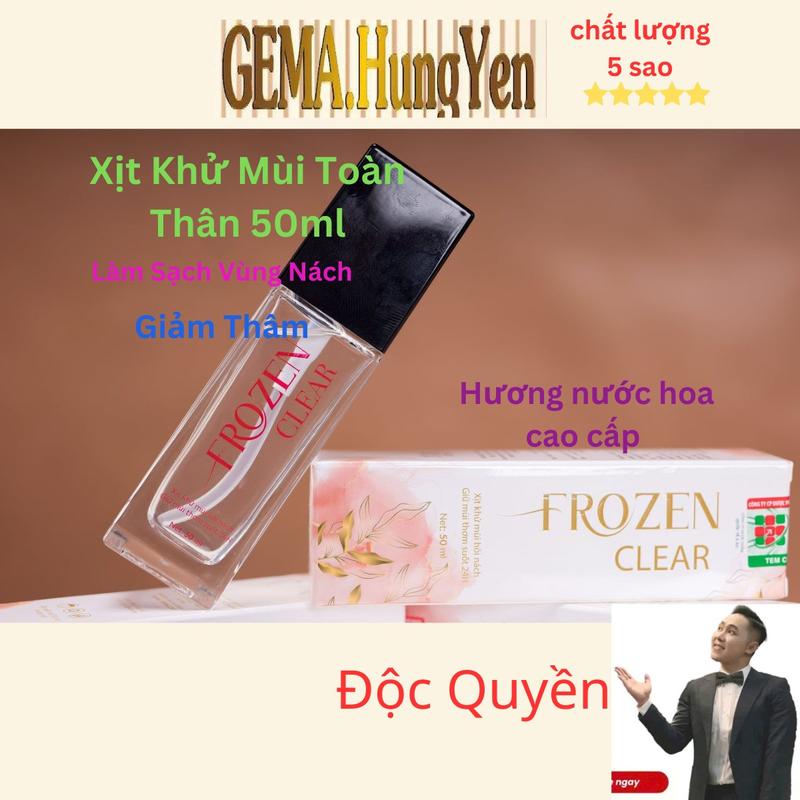 [ ĐỘC QUYỀN VINHBANHBO ] Xịt Khử Mùi Toàn Thân FROZEN CLEAR 50ml - Giảm Thâm, Khử Mùi Hôi Nách Hôi Chân, Hương Nước Hoa Cao Cấp