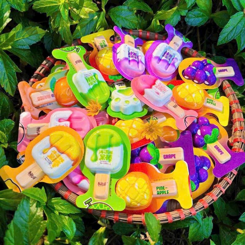 [GÓI 150G] THẠCH TRÁI CÂY 3D HÌNH QUE KEM – CHUNYAYUAN, Thạch Sữa Chân Hình Chân Mèo - THẠCH QUE KEM MIX VỊ