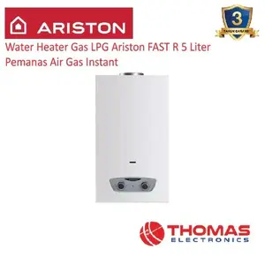 Ariston Water Heater Gas LPG FAST R 5 Liter Pemanas Air Gas Instant 2 Pin Teknologi Extra Safety Garansi 3 Tahun