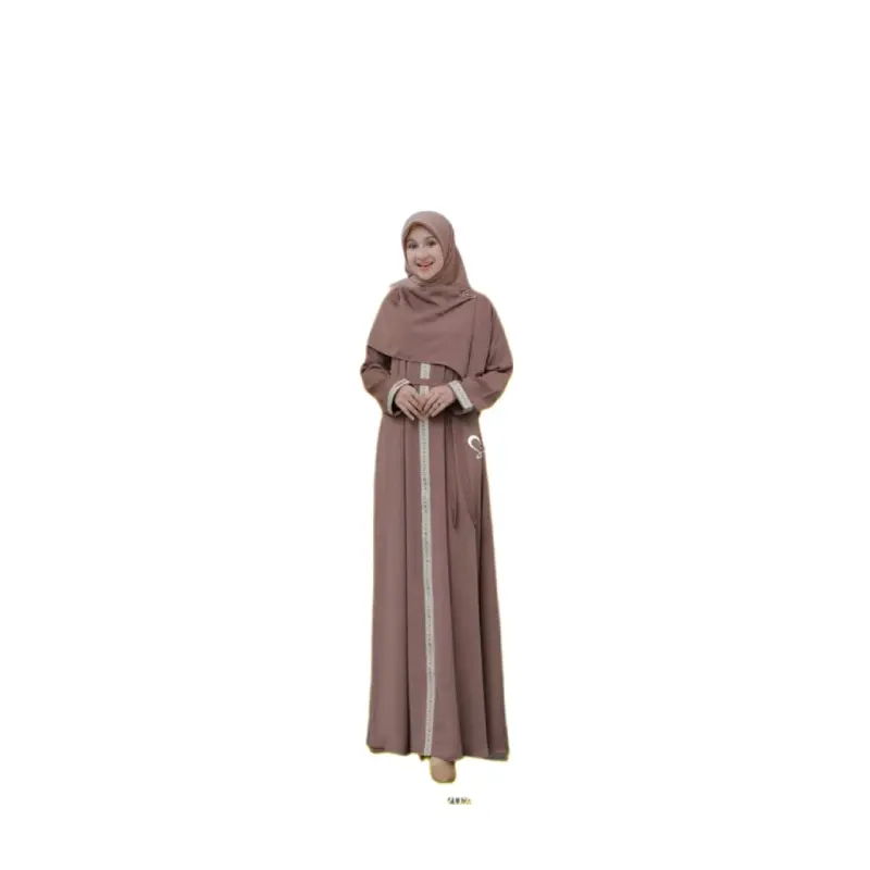 Gamis Anak Remaja 10 sampe 13 tahun/Gamis Anak perempuan Ful varian Garis renda Mewah/Gamis anak muslim Polos tali pinggang kekinian 2