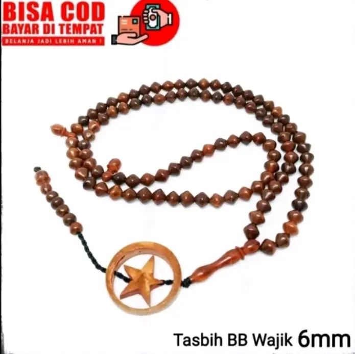 Tasbih Kaukah 99butir Original ukuran 6mm motip wajik dan bulat Harga best seller Muslim Motif