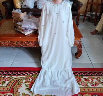 Product Review of Faiza Dress Gamis Malaysian Look Ceruty Babydoll Variasi Payet Dress Melayu Kurung Polos Premium Modern from k**h 0
