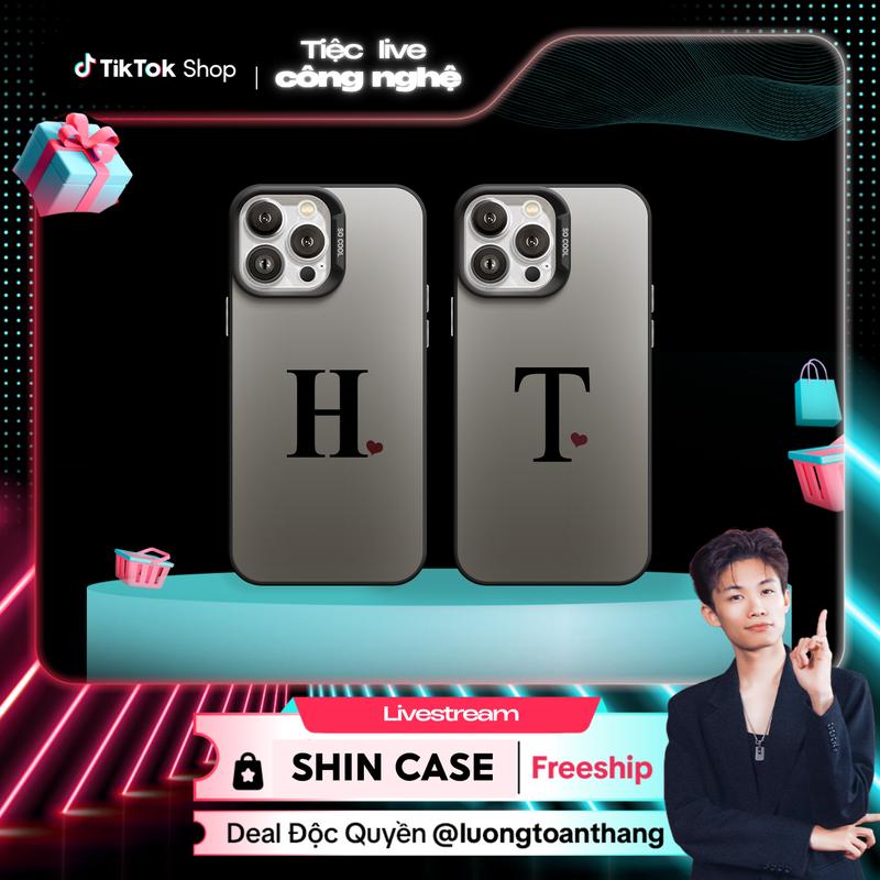   Shin Case X LuongToanThang712  Ốp Lưng iPhone Love Text IMD Cứng Nhám Siêu Chống Sốc Bảo Vệ Camera - iP 6 6s 7 8 Plus X XS XR 11 12 13 14 15 16 17 Pro Max 