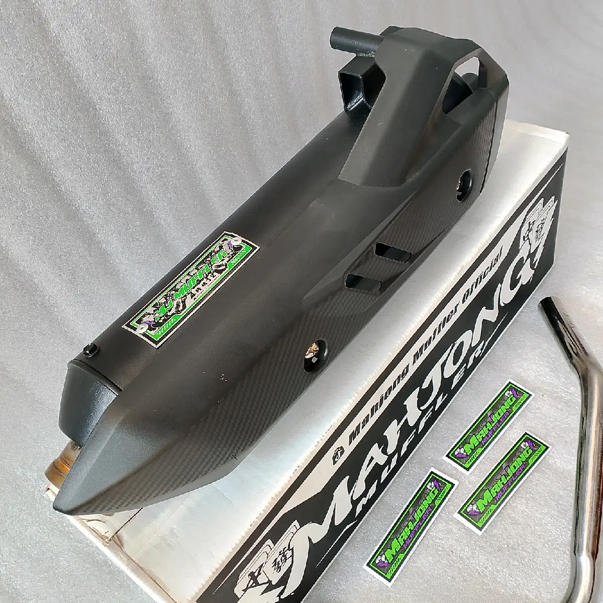 Knalpot SHIJIRO MAHJONG Muffler Saringan Setengah dan Bor Bor An Motor Beat Scoopy Vario Mio Nmax Aerox Pcx Dll - Kendaraan