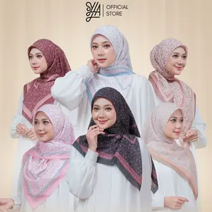 Hijab Motif 001-100 Segi Empat Voal Premium Laser Cut Free Pouch by Syla Hijab