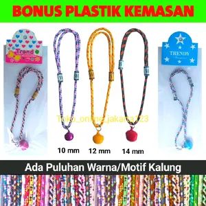 kalung kucing tali perusik kalung prusik Lonceng banyak ukuran cocok buat kalung Anjing kelinci musang udah bonus plastik kemasan