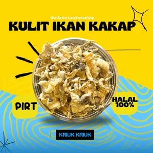 Kerupuk Kulit Kakap Renyah 200-250gr Camilan Laut Food  Krupuk Kering Fish