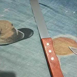 PISAU ROTI STAINLESS PISAU GERIGI PANJANG SERRATED BREAD CAKE KNIFE