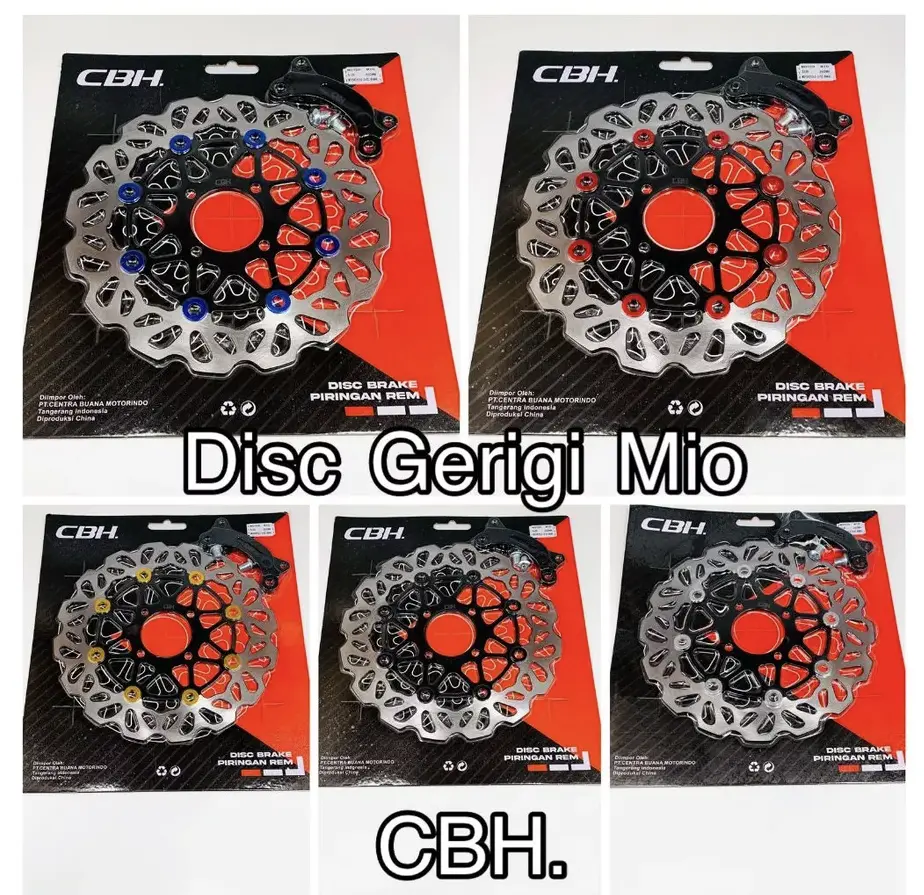 DISC BRAKE / PIRINGAN CAKRAM DEPAN MIO LUBANG 4 260MM PLUS BREKET MODEL GERIGI