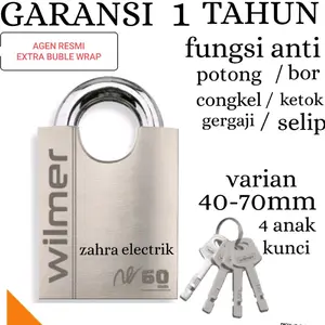 GEMBOK STANLESS / KUNCI GEMBOK JAKET ANTI MALING ANTI POTONG ANTI CONGKEL PAKING PAKAI KARDUS EXTRA BUBLE WRAP GEMBOK JAKET WGU WILMER ULTRON