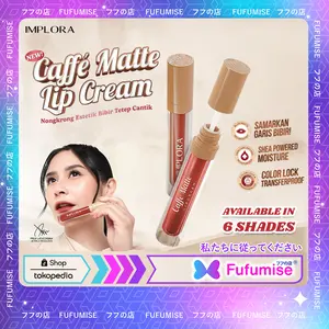 IMPLORA Caffe Matte Lipcream 2.9g Transferproof Blurrymatte BPOM Exp Date Terbaru 6 Shade Inspirasi Rasa Kopi Favorit Smooth Like Your Vibe