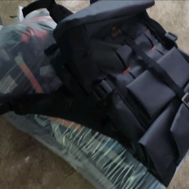 tas sekolah tas kerja tas Hitam Ransel Backpack tasselempang silver - db5858 1
