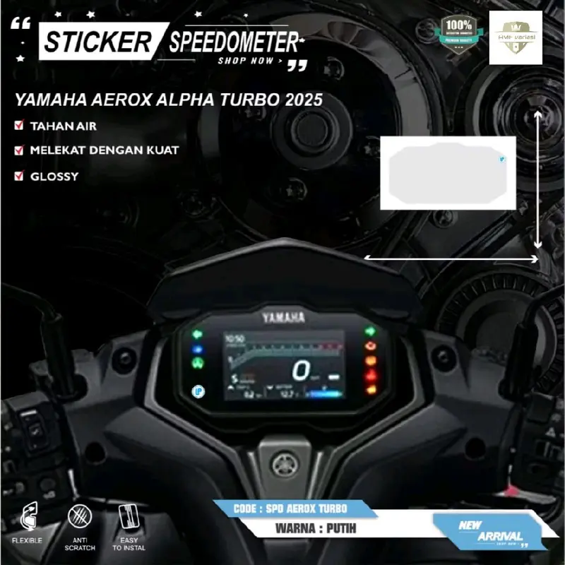 Stiker Anti Gores Speedometer New Aeroix Alpha Turbo Keluaran Tahun 2025 - Maxdecal PPF 500 Micron - Motorcycle 1