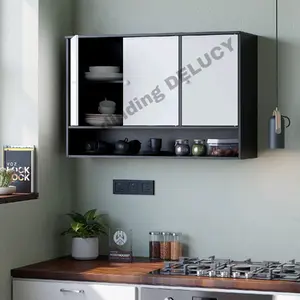 Kitchen Set Atas 3 Pintu Kitchen Set Minimalis Rak Dapur Serbaguna Tempel Dinding Gantung Multifungsi Lemari Dapur Gantung Dinding Serbaguna, Rak bumbu Dapur Dekorasi Dapur Aesthetic Dan Cantik Juga Murah Bersahabat Di Kantong Buat Emak Emak Cantik