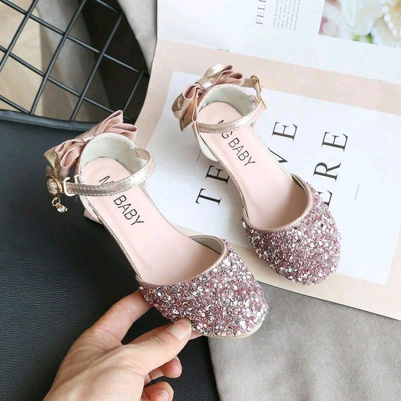 SEPATU PESTA ANAK GLITTER PITA BELAKANG 1