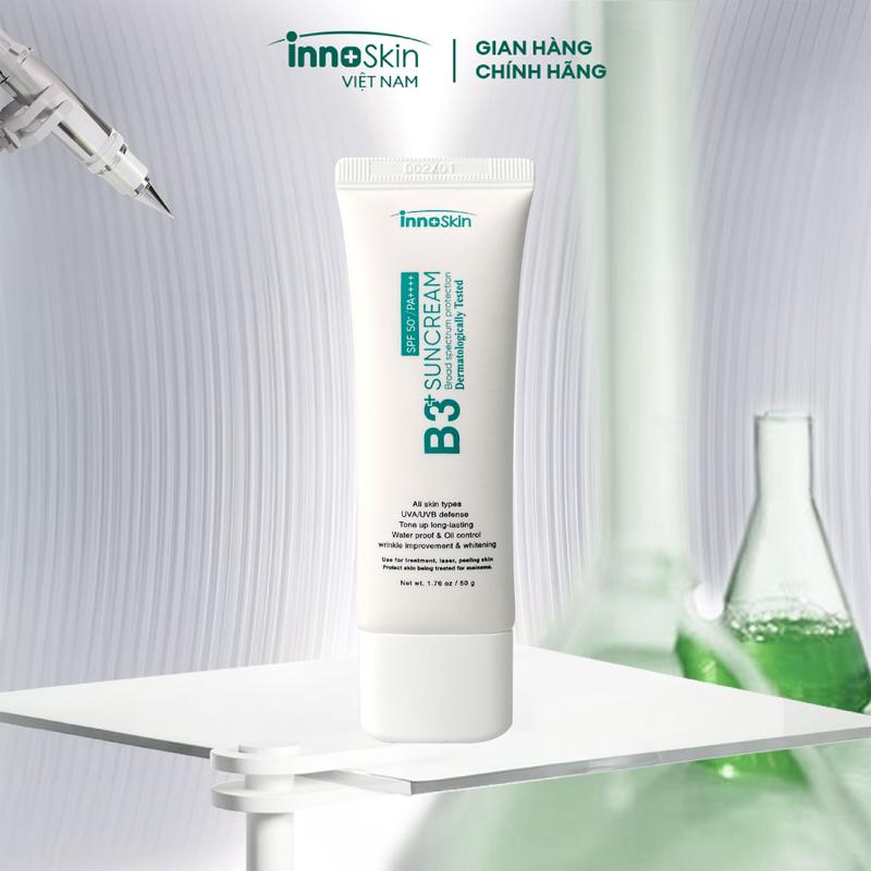 [INK] T03 - 1 tuýp kem chống nắng B3 Xanh Innoskin Xuất xứ Hàn Quốc