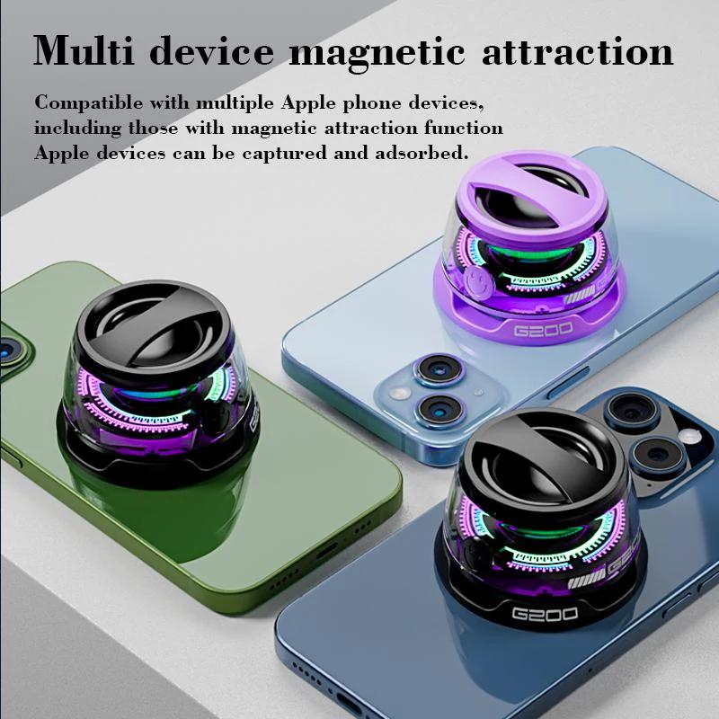 Product Introduction of 2-in-1 wireless TWS mini speaker, with RGB light effect, can be used as a mobile phone stand, magnetic wireless speaker, suitable for smartphones and tablets 31