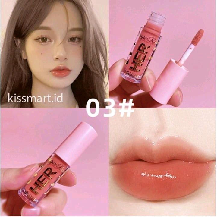 ( LIPSTIK HER ) HER Lipstick Lip Gloss Lip Glaze Waterproof Glitter Bibir Young Girl Dragon Ranee Minipink Lipstik Tahan Lama live 3