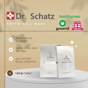 Dr. Schatz Phyto Cell Mask Upgraded Version BPOM - Masker Wajah Mencerahkan Mengurangi Kerutan & Mengencangkan Bruntusan - Gratis Hadiah