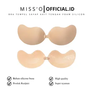 Missoofficial.id BR1352 Bra Tempel Sayap Kait Tengah Bh Pad Foam Silicone Busa Sepasang Super Nyaman Cup Padding Bikini