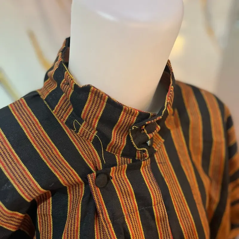 Baju adat/Lurik Gratis Blangkon Pria/Wanita Kebaya Jawa Solo-Jogja Atasan Kondangan Dewasa Panjang Batik Katun Motif 4