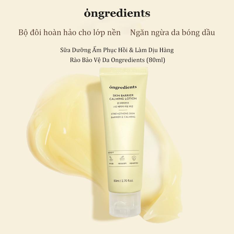  Kem lót Ongredients dưỡng da căng bóng dạng bơ giúp làm dịu phục hồi hàng rào bảo vệ da cấp nước và giữ ẩm – mỹ phẩm Hàn Quốc. 