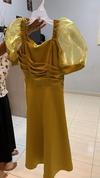 Product Review of Midi Dress Pesta Lengan Pendek Kerah Sweatheart Terbaru Simple Mewah Elegan Bisa Formal Kasual from G**k N**a 1