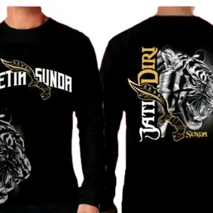 Kaos distro Getih sunda Lengan panjang Katun Combat Sablon Oblong Baju Pria Dewasa Keren Motif