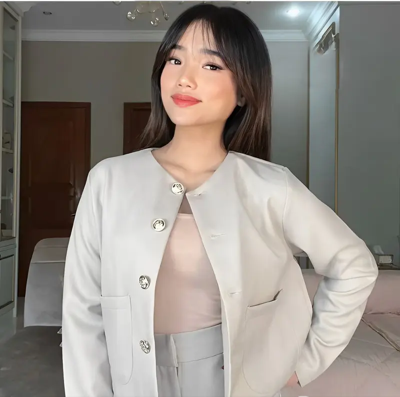 TWINGKLE Eiko outer crop blazer lengan panjang wanita 3