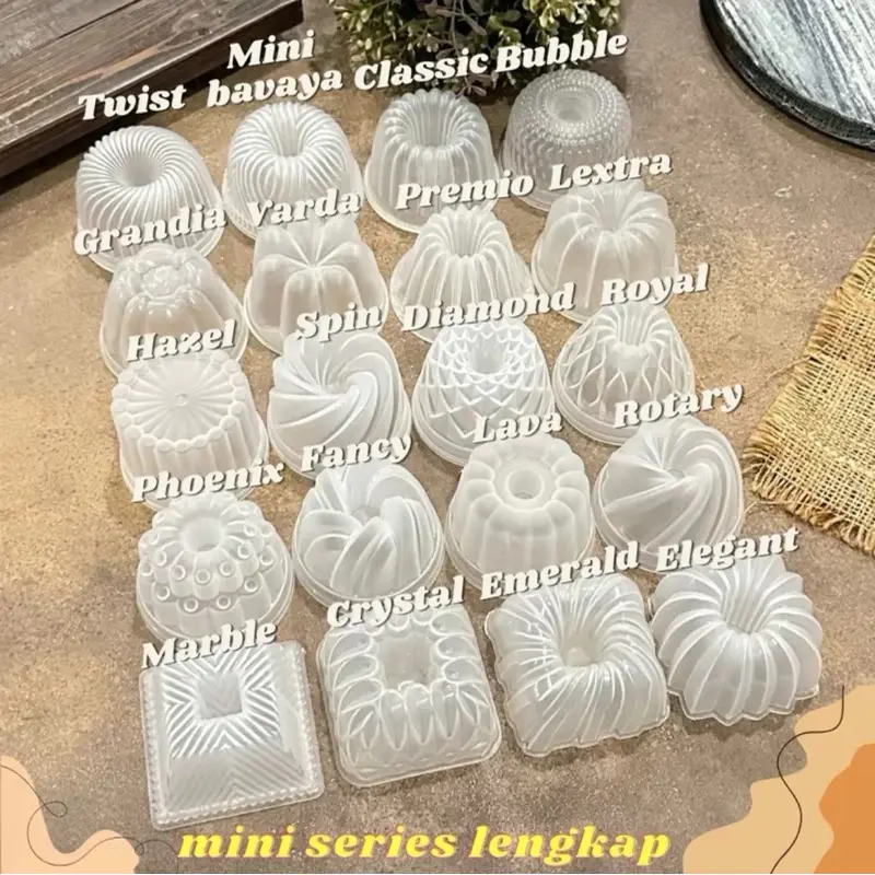 10 pcs Mix 10 Motif Cetakan Mini Puding Jelly Serbaguna PP Plastik BPA Free Diameter 7cm Tinggi 5cm Volume 100ml untuk Pesta Koktail dan Pernikahan - Set