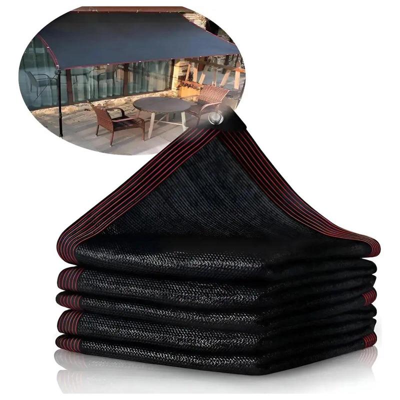 Malla Sombra 6x4m 98% Bloqueo UV – Tela Resistente con Ojales y Cuerda – Para Jardín, Patio, Estacionamiento – Negro - Foto 1